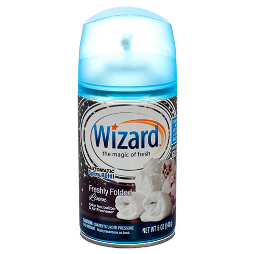 wizard automatic spray refill - fresh linen 5 oz -- 12 per case