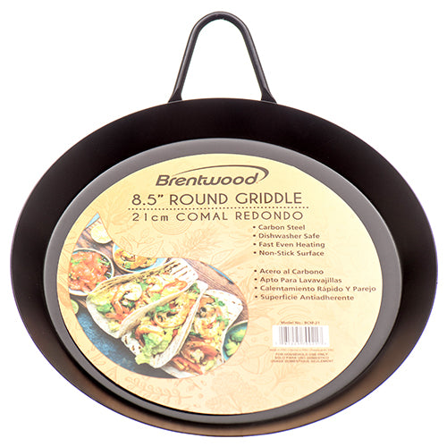 brentwood 8.5 round griddle - nonstick  -- 12 per case