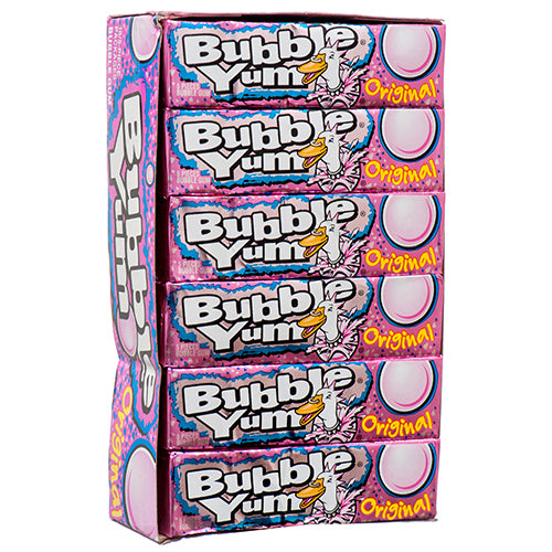 bubble yum original - 5ct - 144 packs per case -- 18 per box