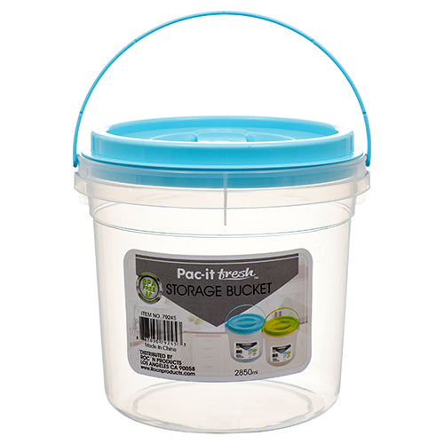 pac it fresh bucket w lid 2850ml asst clr -- 48 per case