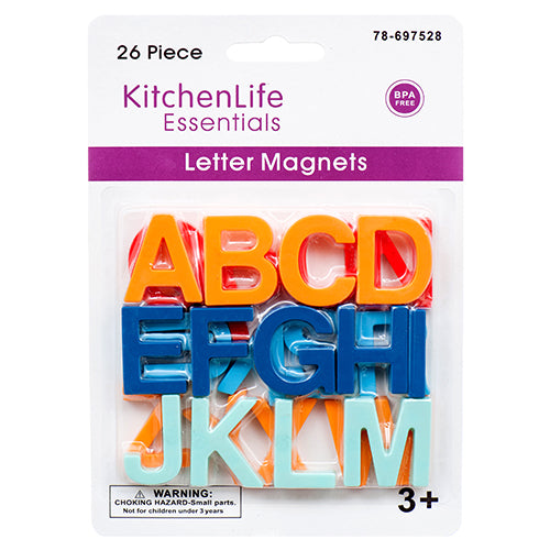 magnetic alphabet asst clr -- 24 per case