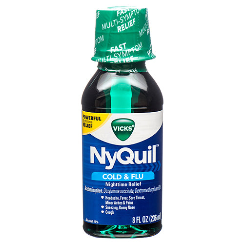 nyquil cold & flu 8 oz - bulk  -- 12 per case