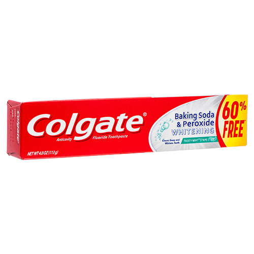 colgate toothpaste 2.5oz + 60% free baking soda & peroxide -- 24 per case