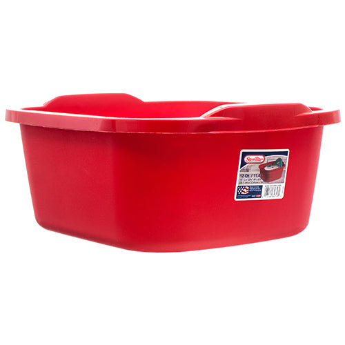 sterilite #0647 12 qt dishpan - classic red - bulk  -- 8 per case