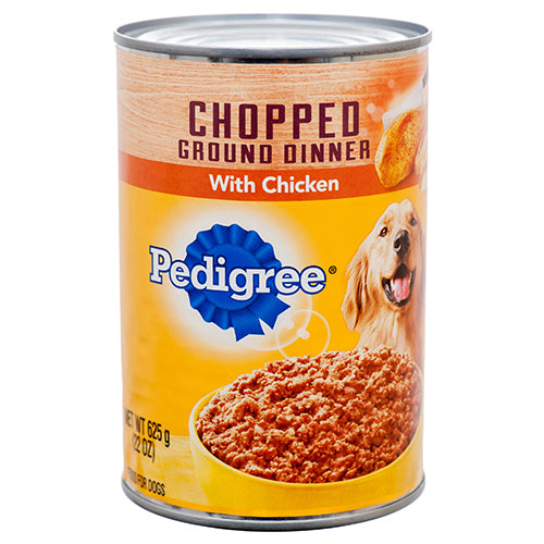 pedigree chopped chicken canned dog food -- 12 per case