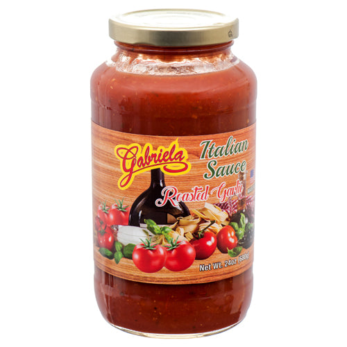 gabriela italian sauce roasted garlic 24oz -- 12 per case