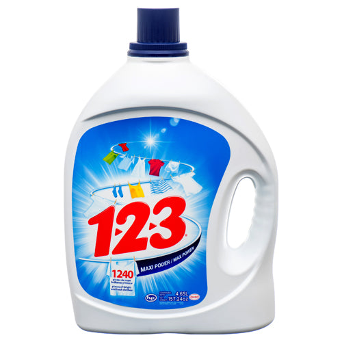 123 liquid detergent 4.65 lt -- 4 per case