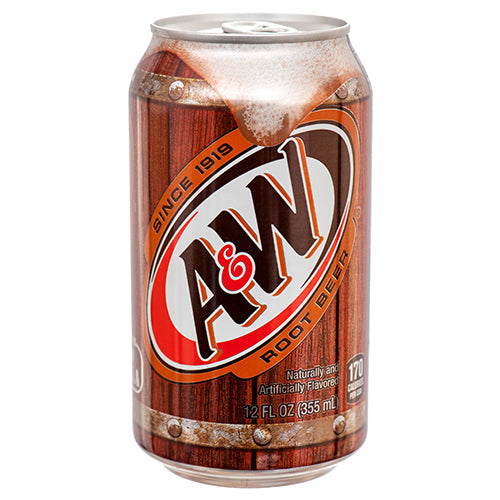 a&w root beer 12 oz cans - bulk  -- 12 per case