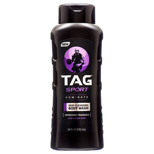 tag sport body wash dominate 18 oz -- 12 per case