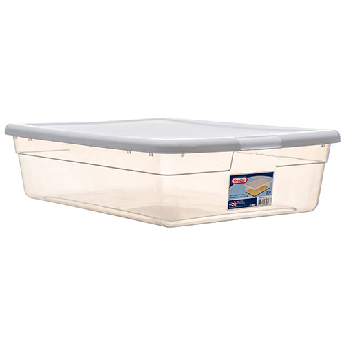 sterilite #1655 storage box - 28qt - clear -- 10 per case