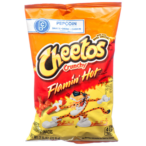 frito lay xvl cheetos cheese snacks crunchy hot - 2.75 oz  -- 32 per case