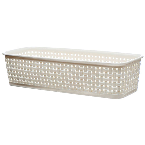 nuvalu plastic baskets - rattan design -- 12 per box