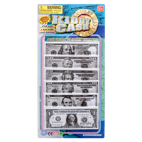 toy play money blister card -- 24 per box