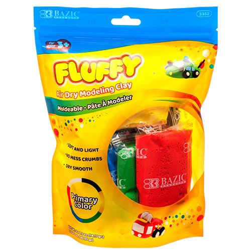 bazic air dry modeling clay - 6 primary colors - 0.5 oz -- 24 per case