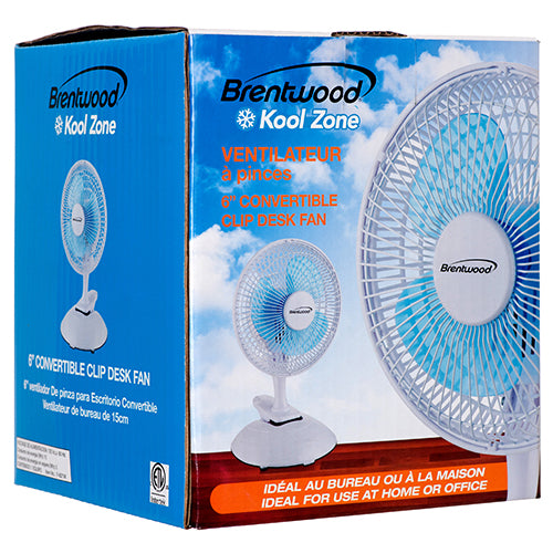 hs fan 6 mini w table clip f-621w -- 6 per case