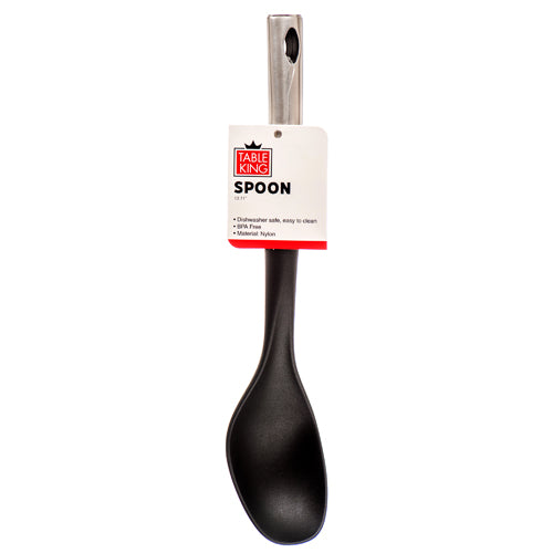 table king spoons - nylon - black/silver handle -- 12 per box