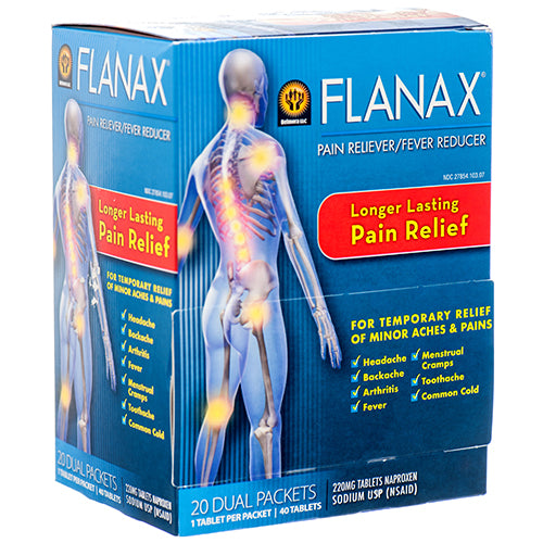 flanax pain reliever dispenser twin pack -240 per case -- 20 per box