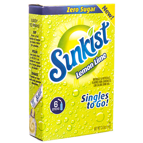 sunkist lemon lime singles -  -- 12 per case