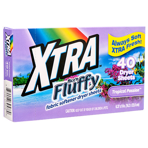 xtra dryer sheets tropical passion 40 ct -- 12 per case