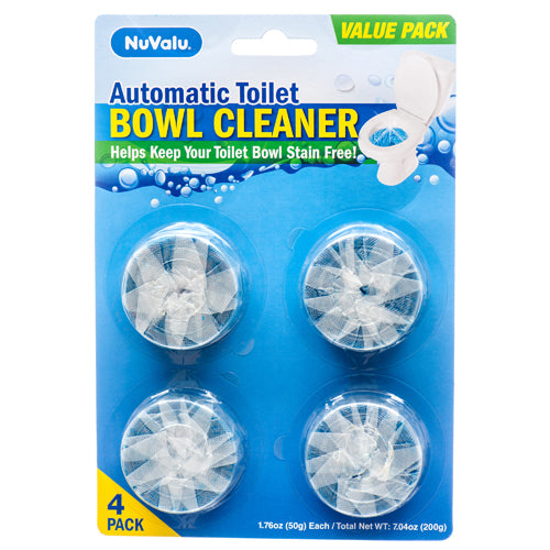 nuvalu toilet bowl cleaner blue - 4 pack - bulk 24 -- 24 per case