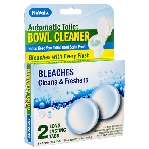 nuvalu toilet bowl cleaner bleach tabs -- 24 per case