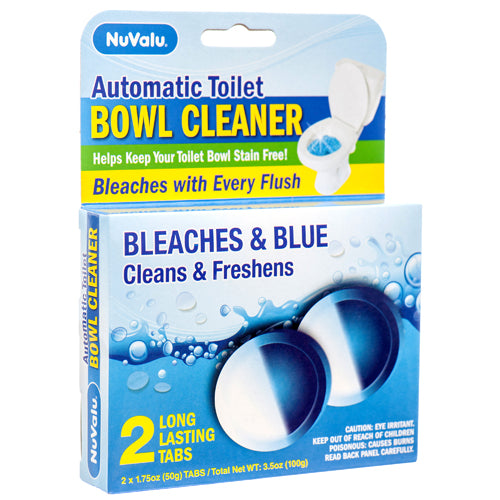 nuvalu toilet bowl cleaner tabs - blue & bleach -- 24 per case