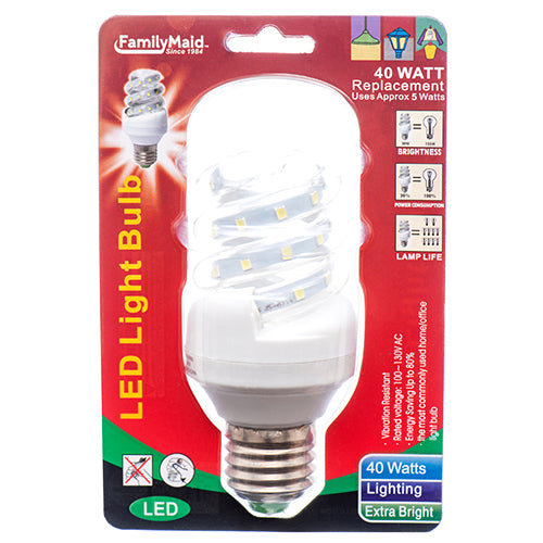 led spiral lightbulbs - 5w -- 24 per box