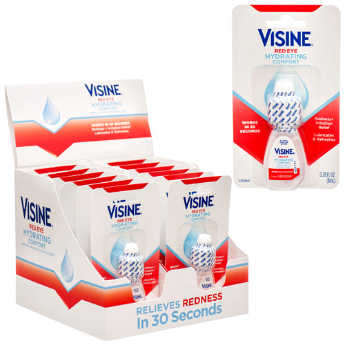 visine red eye drops - hydrating comfort  -- 12 per box