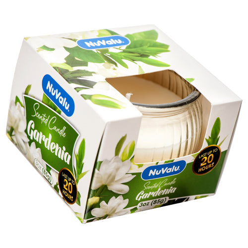 nuvalu gardenia candle tumblers - 3oz -  -- 12 per case