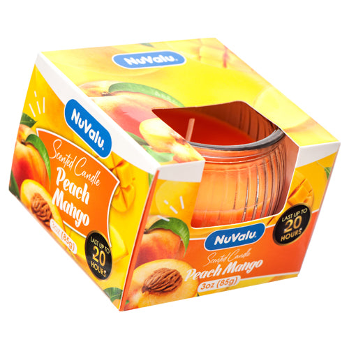 nuvalu candle tumblers - peach mango -- 12 per case