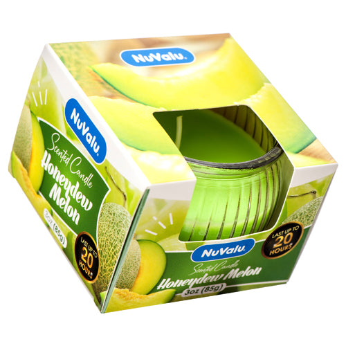 nuvalu candle tumblers - 3 oz honeydew melon  -- 12 per case