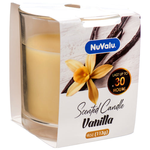 nuvalu candle tumblers - 4 oz vanilla -- 12 per case