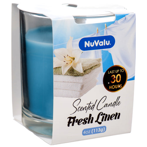 nuvalu candle tumblers - fresh linen - 4 oz -- 12 per case