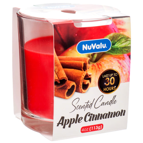 nuvalu candle tumbler apple cinnamon - 4 oz  -- 12 per case