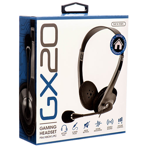 sentry gaming headset gx20 3-assorted clrs -- 6 per box