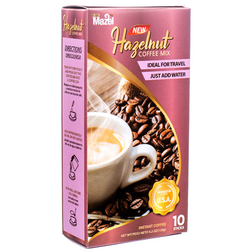 mazel coffee hazelnut - 10 sticks -- 36 per case