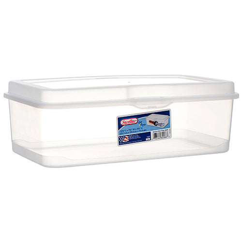 sterilite 1805 flip top storage clear -- 6 per case