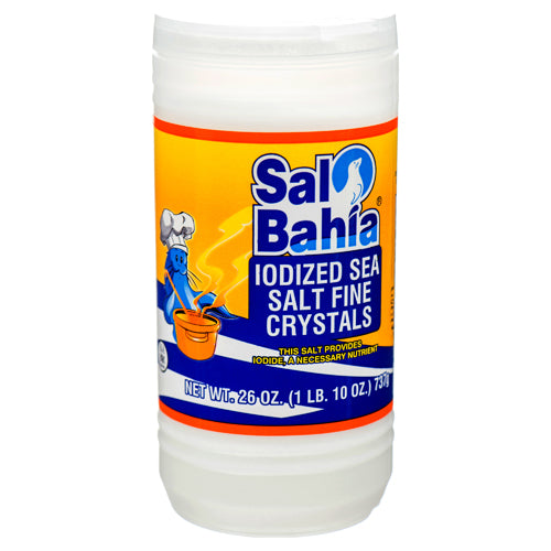 sal bahia iodized sea salt - 26oz -- 12 per case