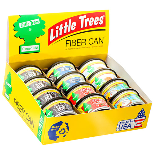 little trees car refreshner fiber can assortment -- 12 per box