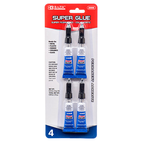 super glue 4pc #bazic -   -- 24 per box