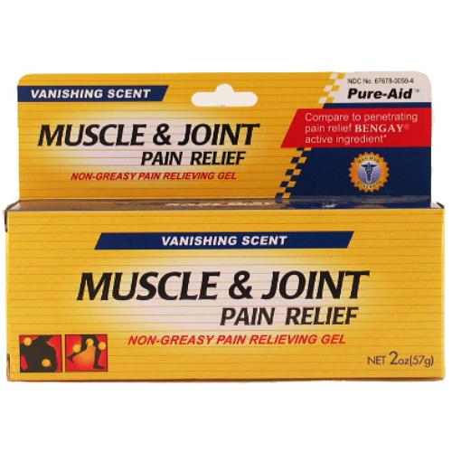 muscle & joint pain relief #pure aid -- 24 per case