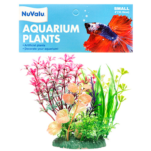 nuvalu artificial aquarium plants - 4 variety red & green  -- 24 per box