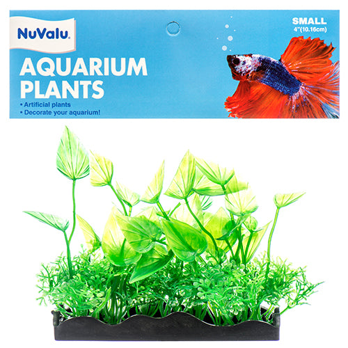 nuvalu artificial aquarium plant - 4 variety assortment - - aa pack -- 24 per box