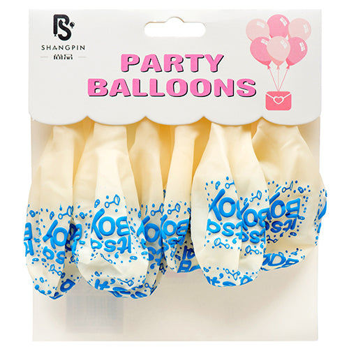 baby shower balloons boy - bulk  -- 12 per box