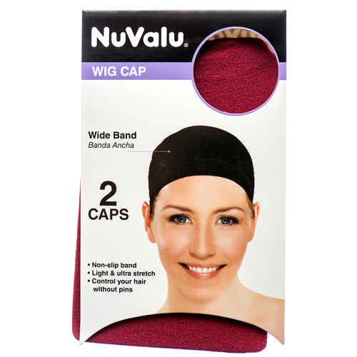 nuvalu hair wig caps - 2 pack red & blue  -- 24 per box