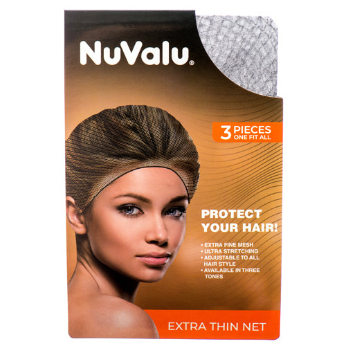 nuvalu hair thin nets - black - bulk  -- 24 per box