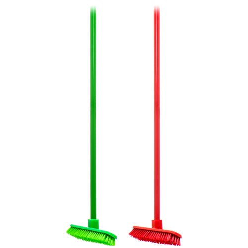 assorted color broom 33x125cm - -  -- 24 per case