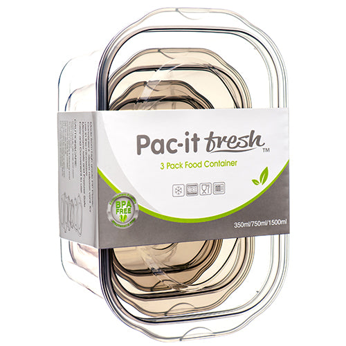 pac it fresh food containers - 3 piece set -- 48 per case