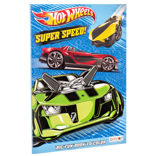 hot wheels coloring book - 80 pages -- 36 per case