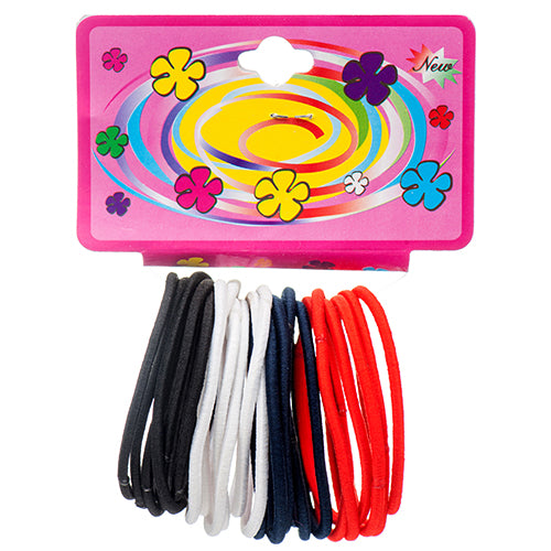 hair ties - small - assorted colors - 1200 per case -- 12 per box